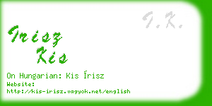 irisz kis business card
